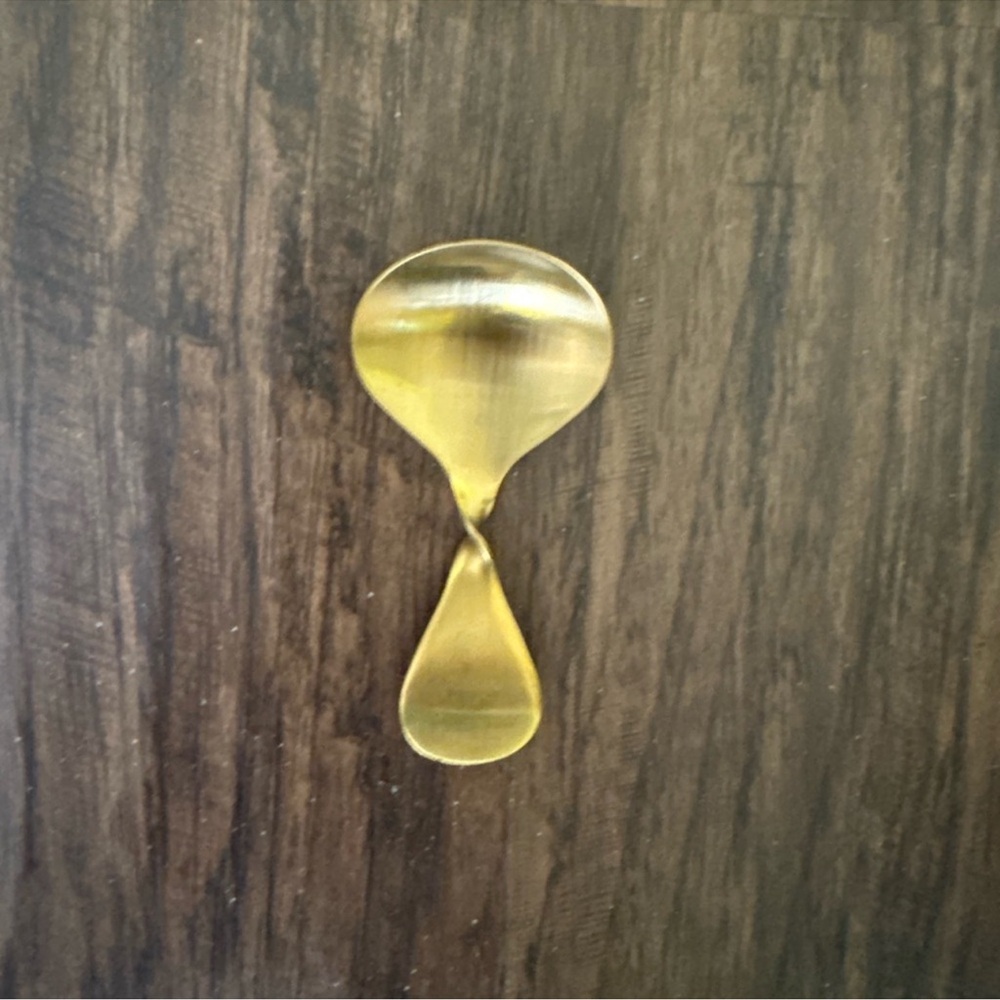 Cb2 pirouette gold mini spoon size 3.27”